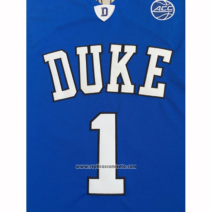 Camiseta NCAA Duke Blue Devils Zion Williamson Azul
